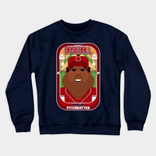 Baseball Red Blue White - Rhubarb Pitchbatter - Hayes version Crewneck Sweatshirt